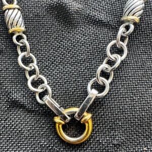 Park Lane Signature Silver and Gold Chain Necklace